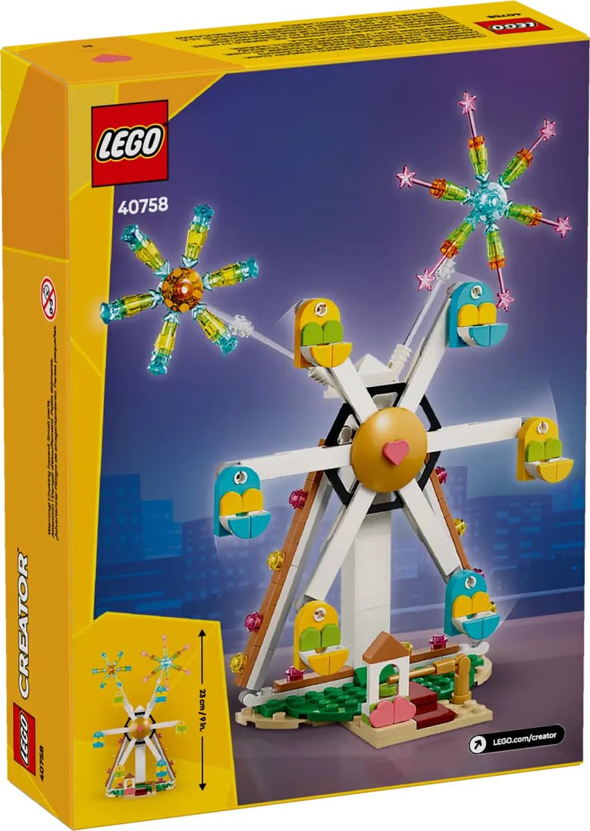 LEGO Creator Celebration Ferris Wheel with Fireworks Building Set 40758, 230 Pieces