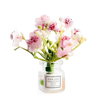 Miniature Flowers in Vase Set - 1:6 Scale Dollhouse Décor with Realistic Details, Tiny Floral Arrangements for Micro Landscape, Train Platform