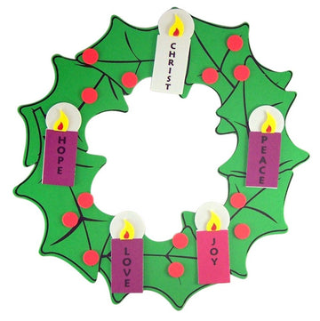 Catholic Brands Christmas Arts & Crafts Kit for Kids Foam Hanging Advent Wreath (1)