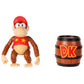 Nintendo World of Super Mario 2023 4-inch Action Figure Donkey Kong with Bananas (Diddy Kong with DK Barrel)