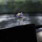 2PCS Mini Smell The Fragrant Rabbit & Flower Vase Decorations - Handmade Resin Vases with Purple Jasmine for Micro Landscape, Automobile Interior, DIY