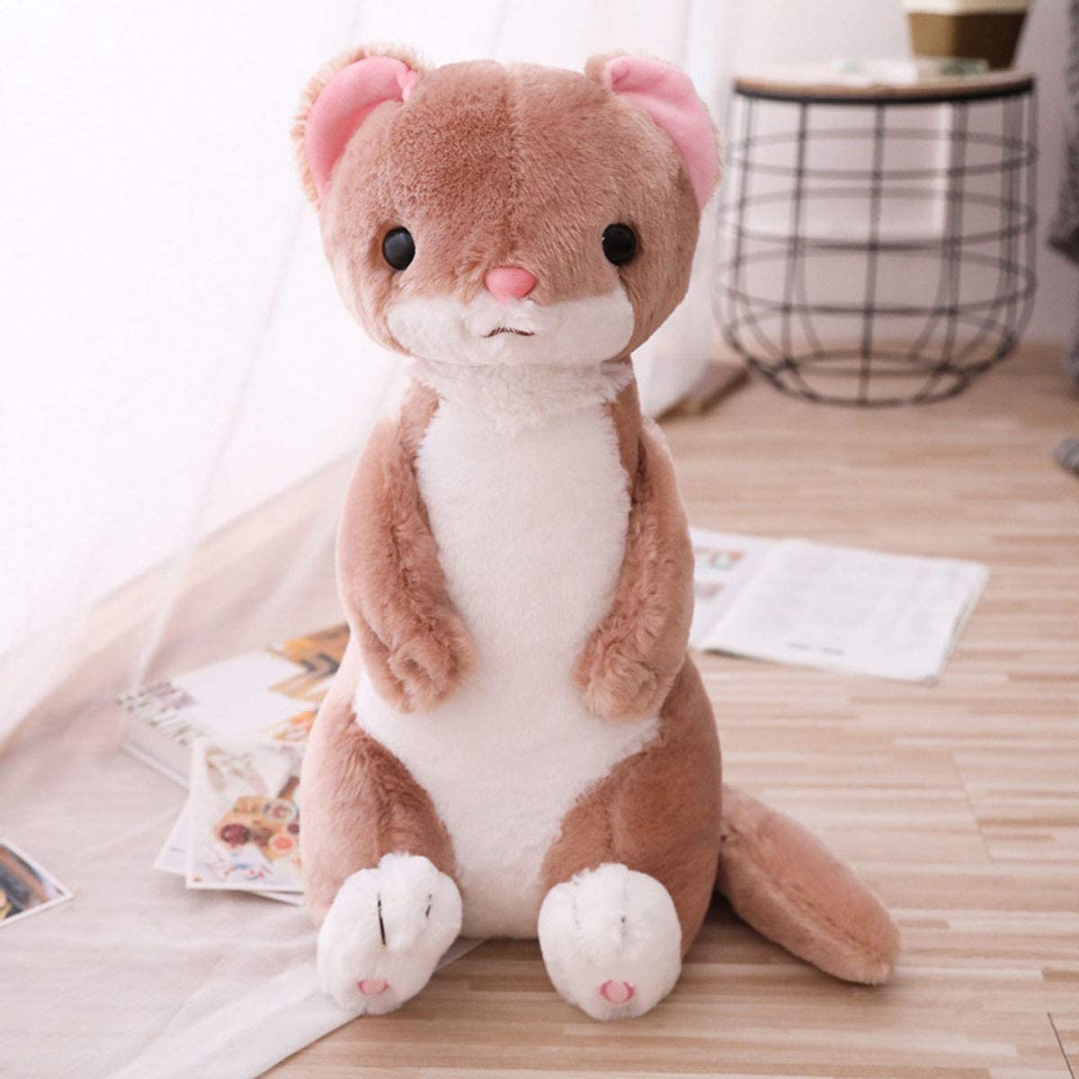 Rosiha Ferrets Plush Pillow 20 Inch(Brown)
