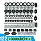 Pasacho Wheels and Axles Set, Car Parts Chassis Pieces Tires Building Blocks, Compatible with Classic Bricks Toys