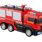 Odyssey Toys Blazin Moto 2 RC Transforming Fire Truck Robot with Water Pump, LED Lights, Rechargeable Battery, Remote Control Firefighter Toy for Kids