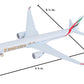 Daron Toy Airplane - Emirates 777x - Die-Cast Metal Model Airplane Toy with Plastic Parts for Kids Ages 3+