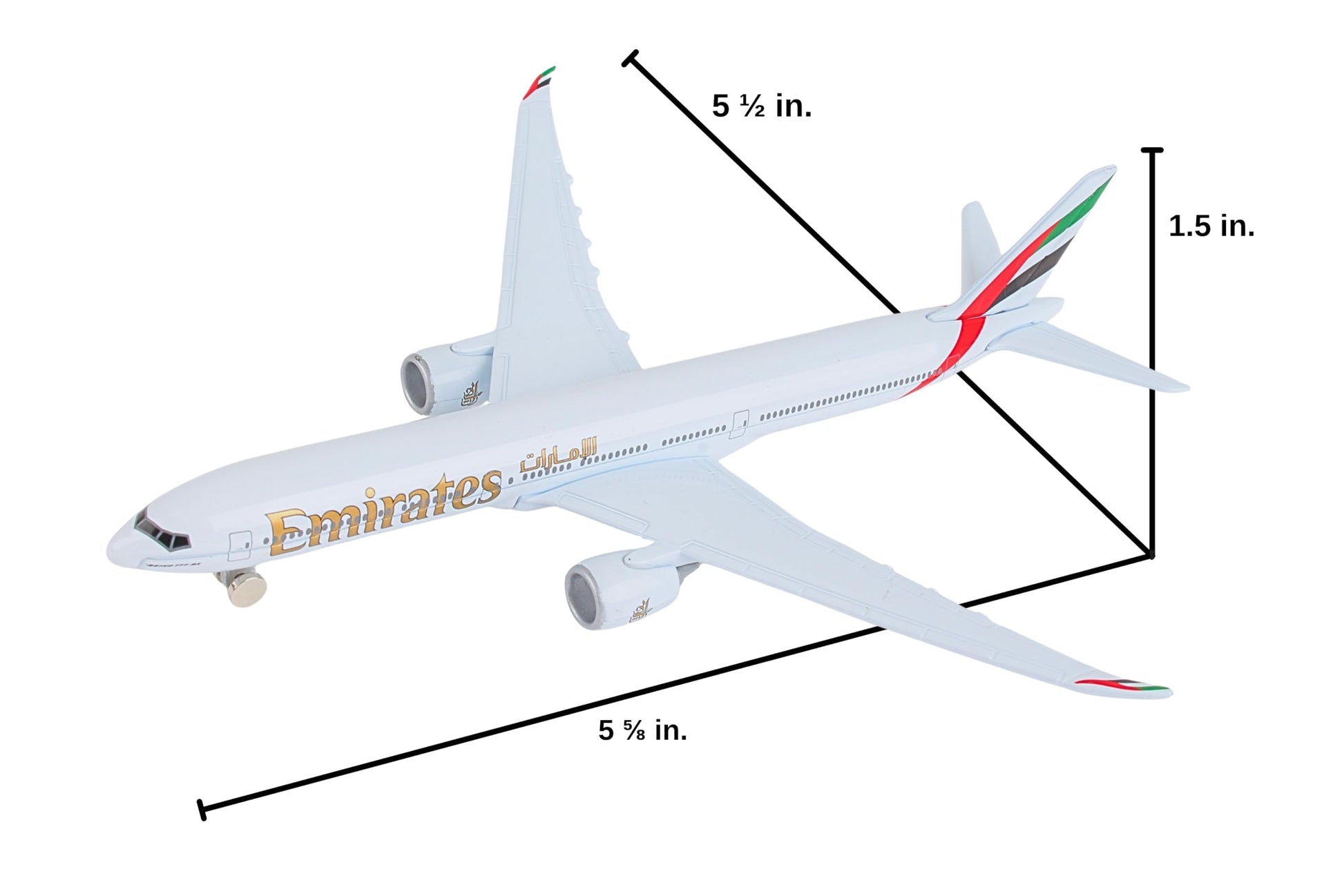 Daron Toy Airplane - Emirates 777x - Die-Cast Metal Model Airplane Toy with Plastic Parts for Kids Ages 3+