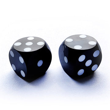 Bescon Colorful Solid Professional Precision Dice Round Corner 9/16" (14.3mm), Solid Colors Precision Backgammon Dice 14.3MM(Solid Black)