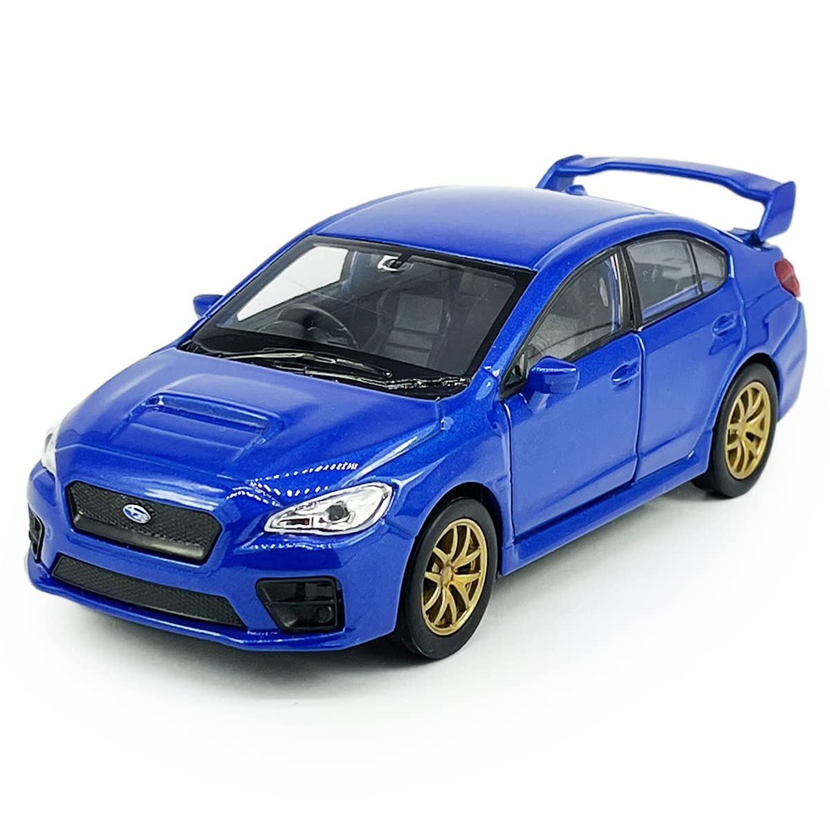 Metanyl Impreza WRX STI Toy Car Racing Sports Diecast Model Car 1/36 Scale Metal Pull Back Vehicle, Doors Open, Zinc Alloy Casting, Boys Toys Kids