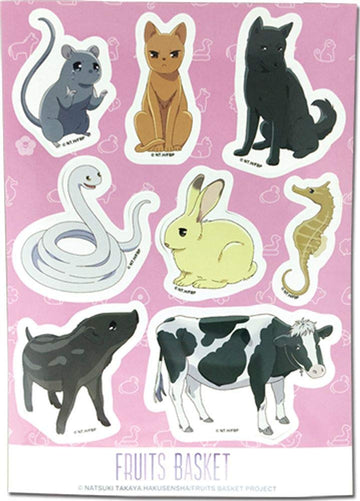 Fruits Basket- Animal Sticker Set 5"X7"