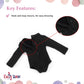 Emily Rose 14" Doll Black Cat Costume 5-Piece Set - Leotard, Tutu, Cat Ears, Tights & Shoes | Compatible with Wellie Wishers Glitter Girls 14" Dolls