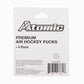 Atomic Premium Air Hockey Pucks (4‑Pack) - Heavyweight 3‑1/4” Red Pucks for Air Hockey & Push Hockey Tables