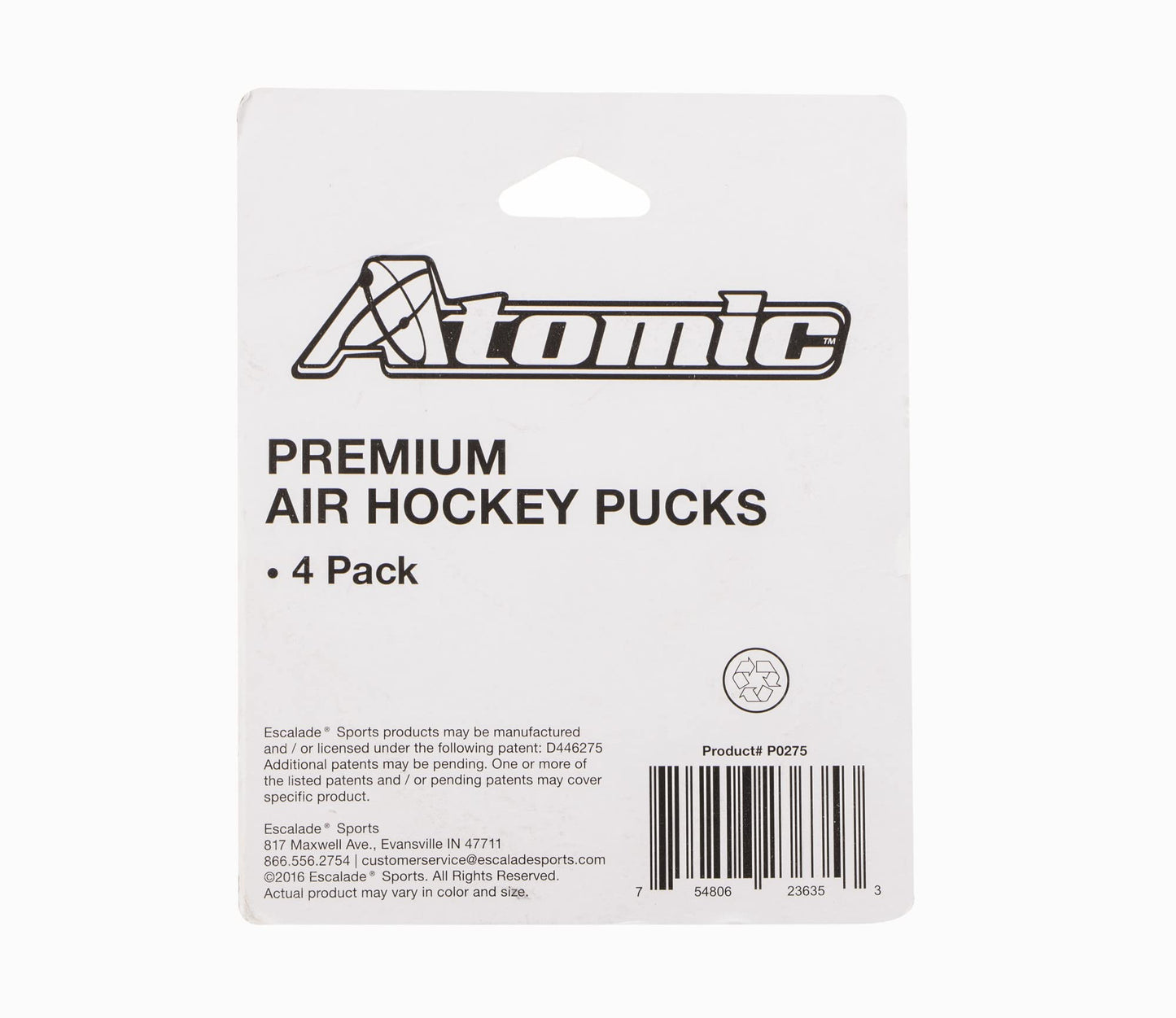 Atomic Premium Air Hockey Pucks (4‑Pack) - Heavyweight 3‑1/4” Red Pucks for Air Hockey & Push Hockey Tables
