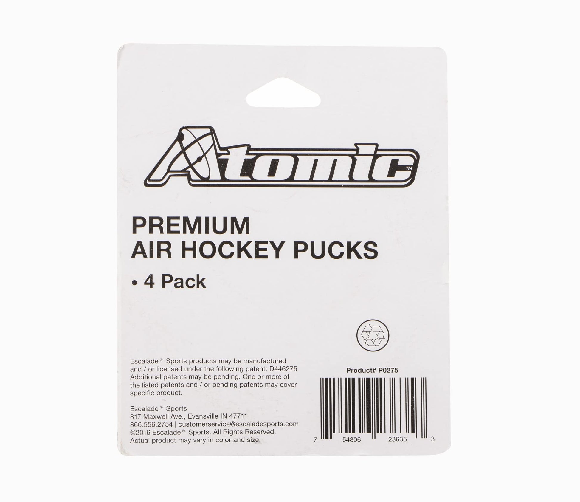 Atomic Premium Air Hockey Pucks (4‑Pack) - Heavyweight 3‑1/4” Red Pucks for Air Hockey & Push Hockey Tables