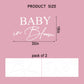 VANGNING Baby in Bloom Baby Shower Decal Sign