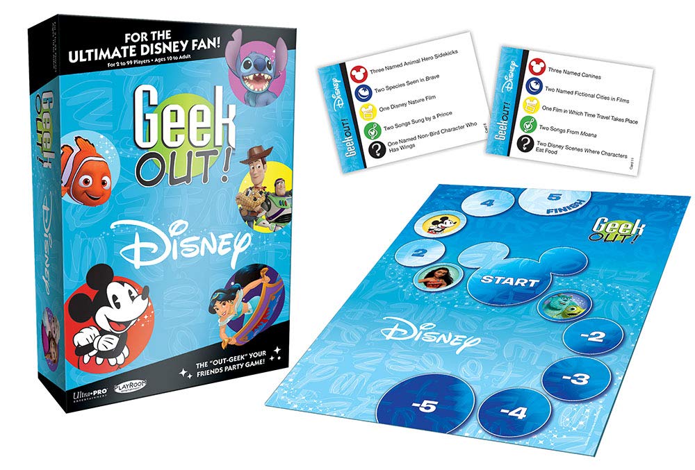 USAOPOLY Geek Out! Disney Party Game | Enchanting Version of Popular Geek Out Board Game | A Trivia Bluffing Game Featuring Favorite Disney Characters