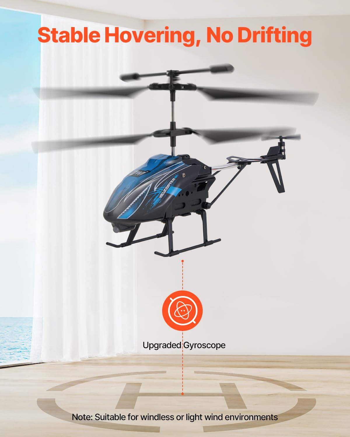 VEVOR RC Helicopter, 2.4GHz Flying Remote Control Helicopter, 3.5 Channel RC Airplane for Kid, 16 Mins Flight Time, Altitude Hold, One-Key