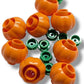 LEGO Accessories - Orange Pumpkins with Bright Green Stems (Package of 8) Spooky Jack-0-Lantern Building Toys for Ages 8+