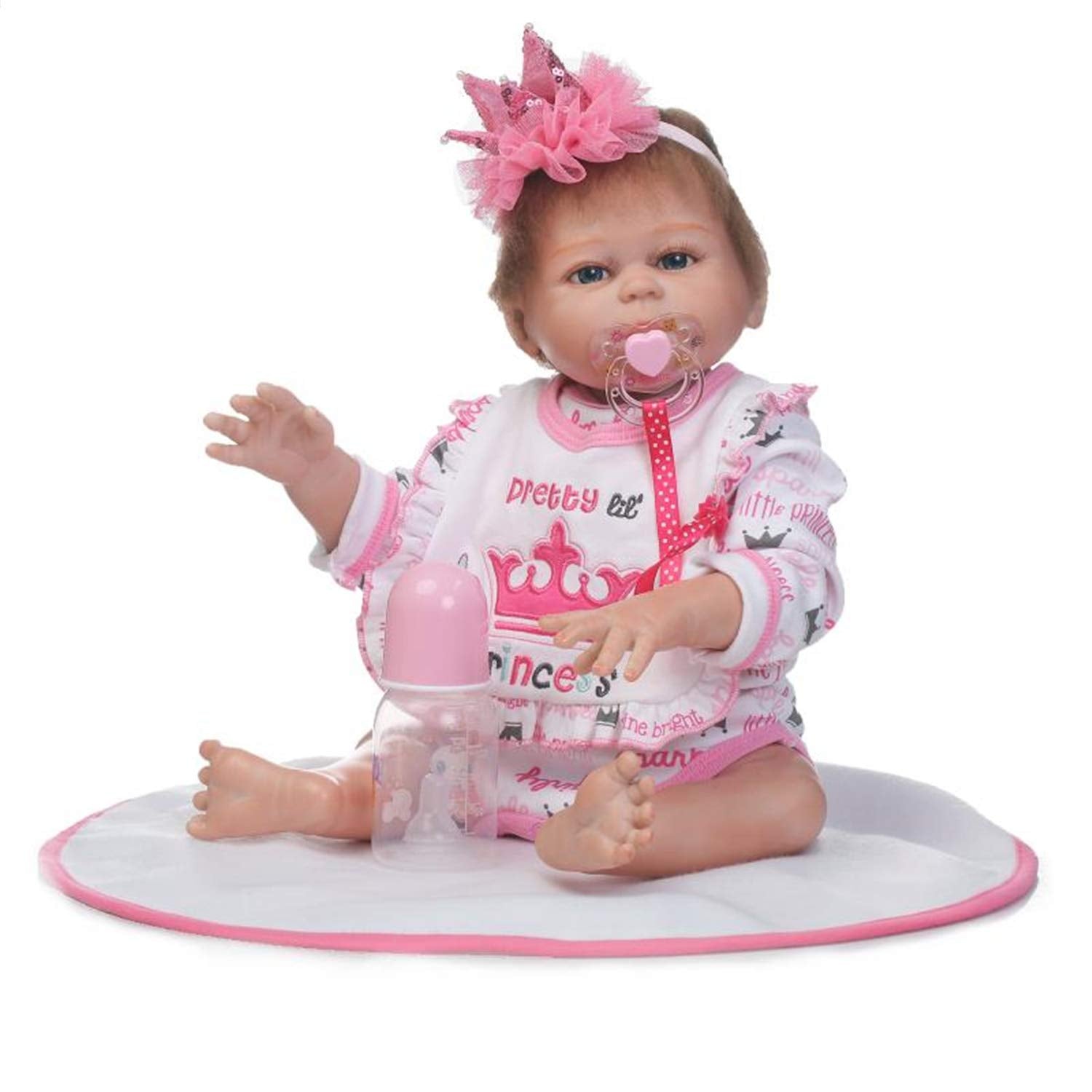 iCradle Silicone Full Body Reborn Baby Dolls Twins Boy and Girl 20 inch Anatomically Correct Newborn Size Bebe Look Real Washable Toys for Toddler