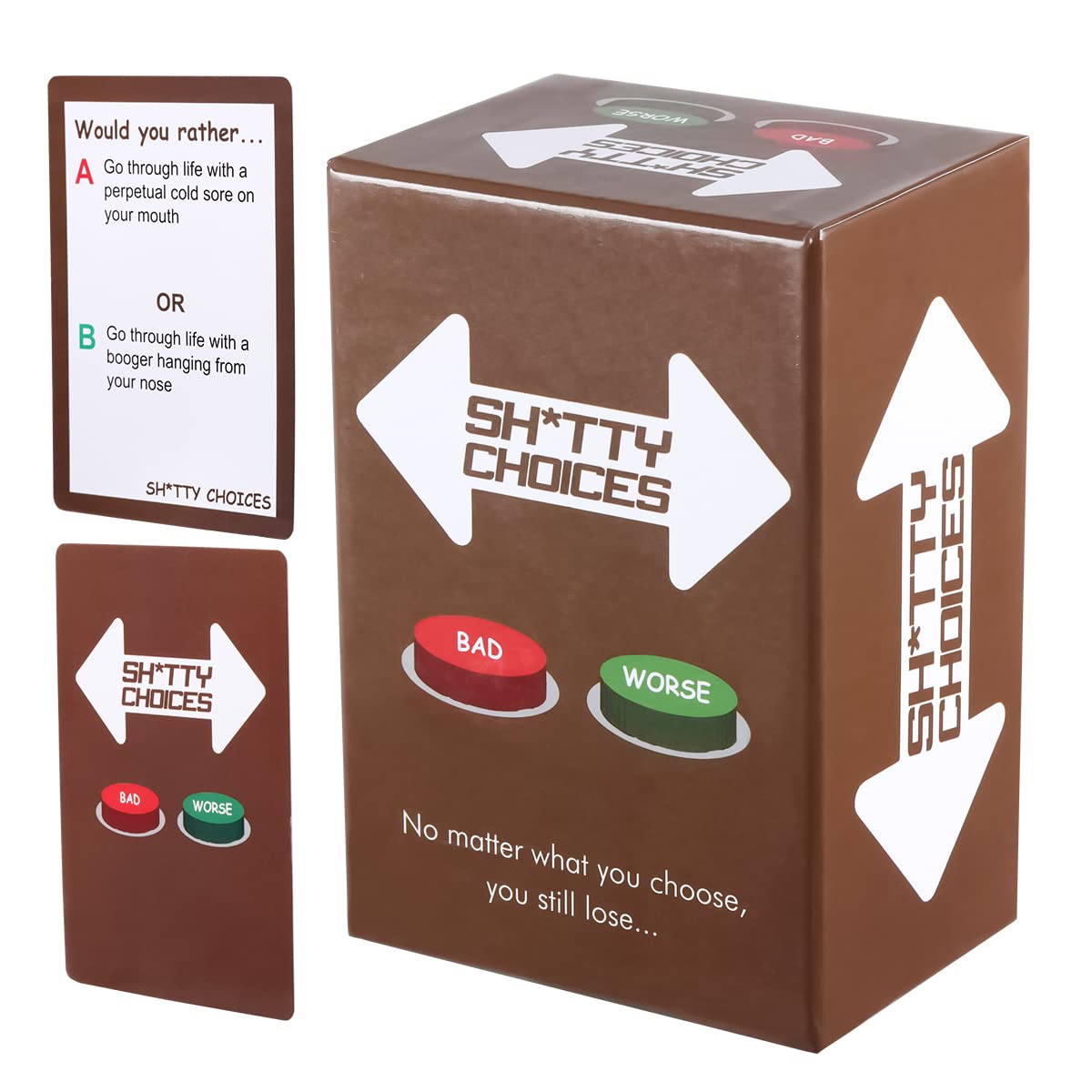 Shitty Choices Card Game Card Games for Adults Party Card Games for Adults and Family, Party Games for Game Night