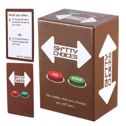 Shitty Choices Card Game Card Games for Adults Party Card Games for Adults and Family, Party Games for Game Night