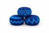 Funny Guy Mugs Footbag Balls 3 Pack Handmade Crocheted Kick Toss Balls from Guatemala Assorted Patterns Indigo