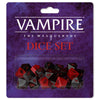 Renegade Game Studios Vampire: The Masquerade 5th Edition Dice Set - Eighteen Custom Black and Red d10 Polyhedral Dice for V5 Roleplay Tabletop Gaming