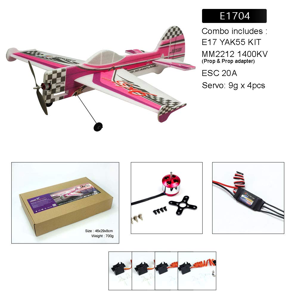DW Hobby 3D Aerobatic EPP Airplane YAK55 800mm Wingspan 4CH Remote Controlled Aircraft (E1704)