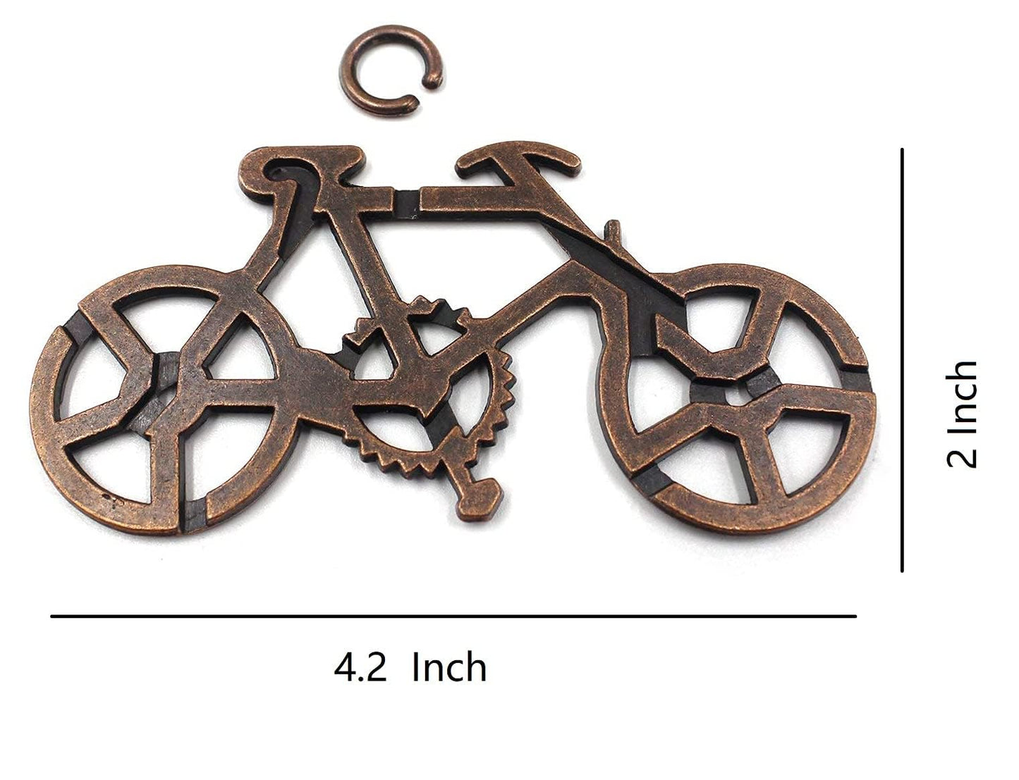 SHUYUE Bicycle Metal Puzzle Lock IQ Test Mind Game Toys Brain Teaser Metal Puzzles Magic Trick Toy for Kids and Adults