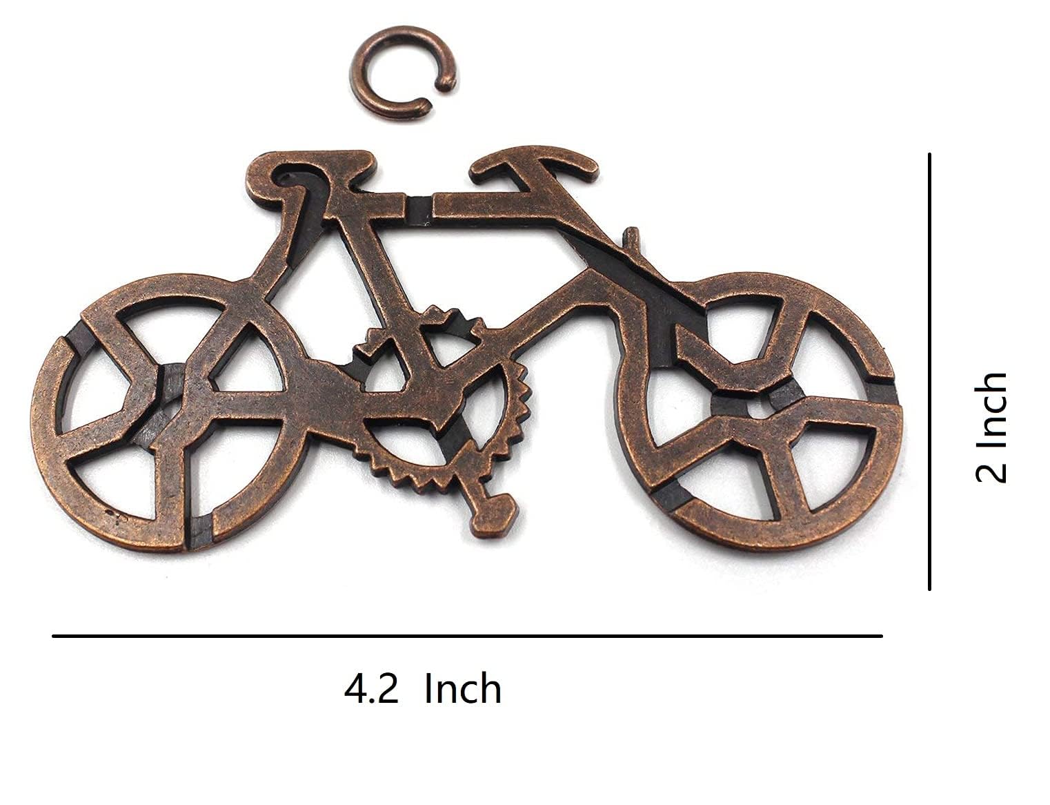 SHUYUE Bicycle Metal Puzzle Lock IQ Test Mind Game Toys Brain Teaser Metal Puzzles Magic Trick Toy for Kids and Adults