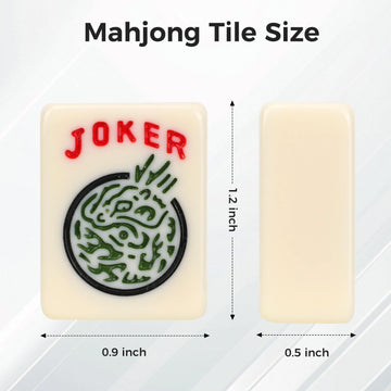 Aceshmir American Mahjong Tile Set, 166pcs Premium Mah Jong Tiles with Exquisite Storage Box, Include Instructions & Play-Chips, Mah Jongg Sets
