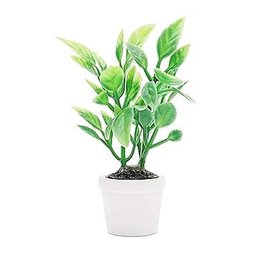 Artificial Miniature Plants for Dollhouse - 1:12 Scale Hanging Potted Greenery for Fairy Gardens, Terrariums and Diorama Displays