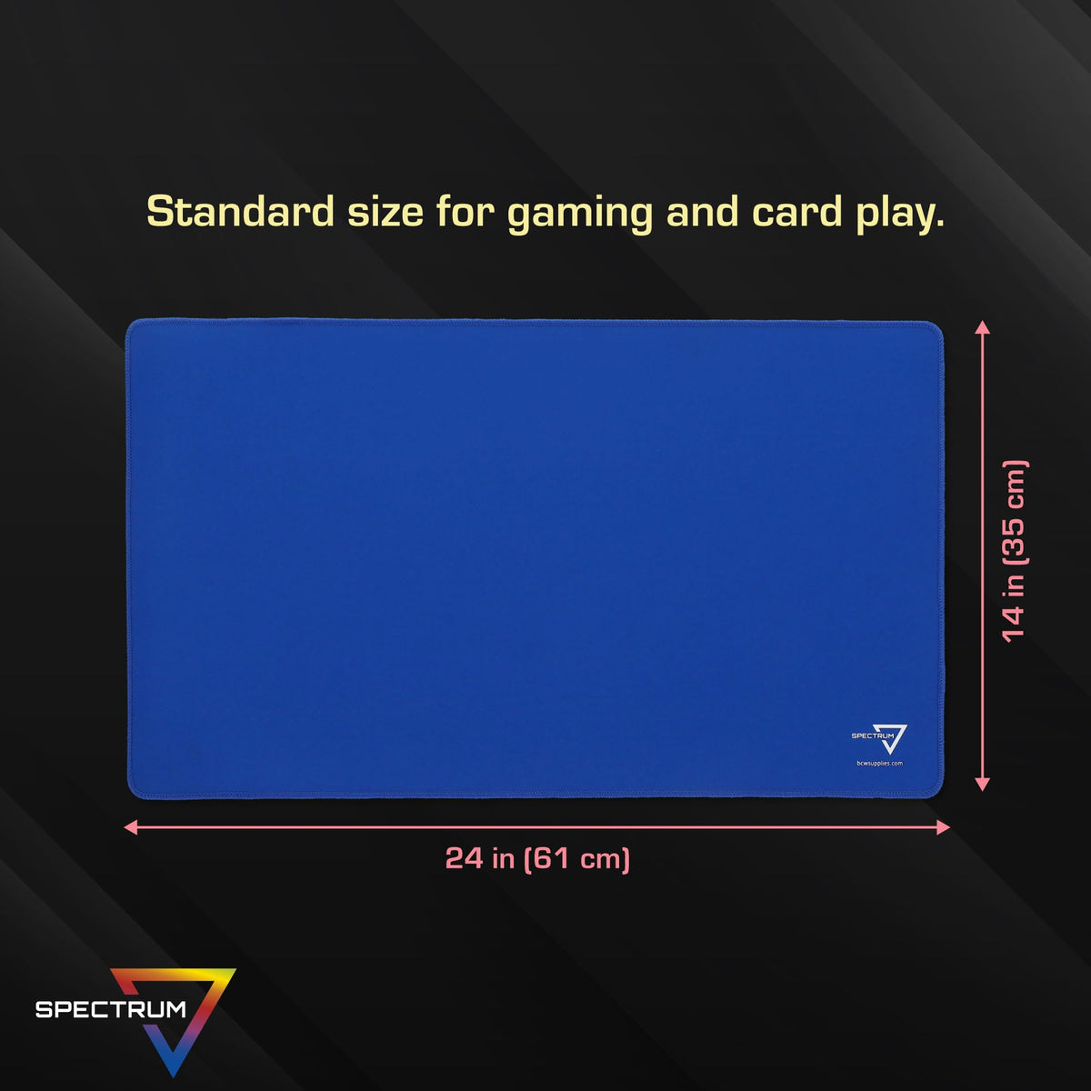 BCW Spectrum Playmat - Blue (24" x 14") | Stitched Edges for Durability | Ideal for TCG, Tabletop Gaming & Magic: The Gathering