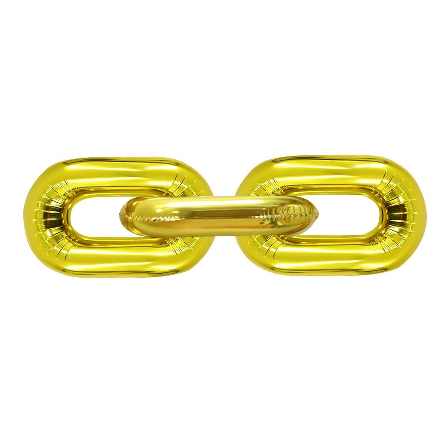 Foil Chain Balloons Jumbo Chain Balloons for 80s 90s Party Decorations Giant Balloon Chain Balloons Gold (Gold, 16 inch)