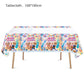 SUTRADHAR 2pcs Kids Cartoon Birthday Party Tablecloth Table Cover,Kids Cartoon Birthday Supplies Decorations (70'' x 42'') (2pcs)