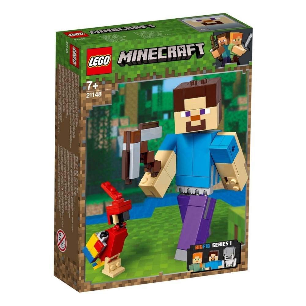 LEGO Minecraft Steve BigFig with Parrot 21148 Building Kit (159 Pieces)