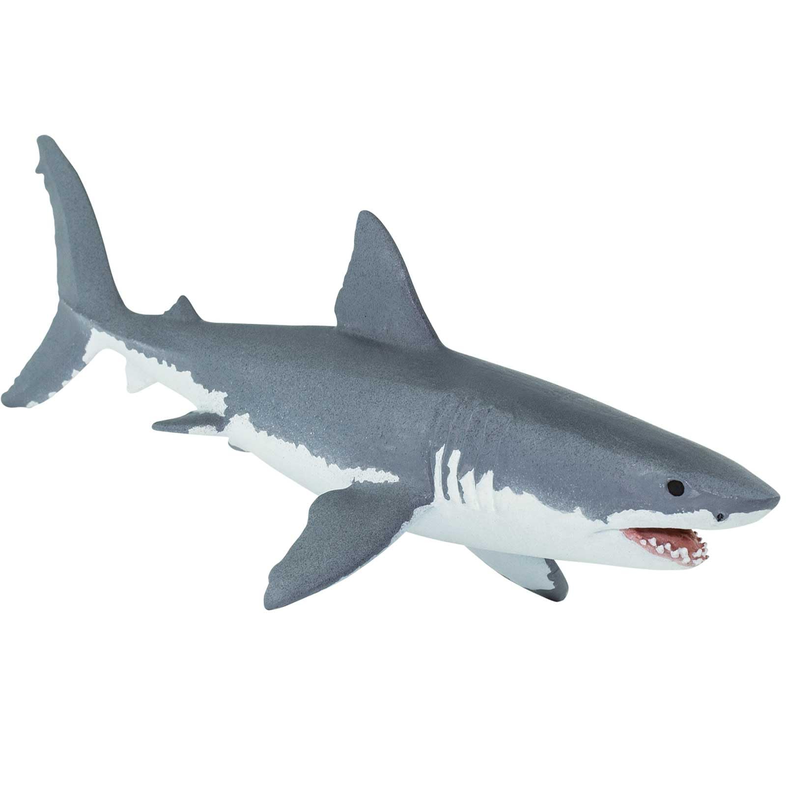 Safari Ltd. Great White Shark Figurine - Lifelike 6.25" Model Figure - Educational Toy for Boys, Girls, and Kids Ages 3+