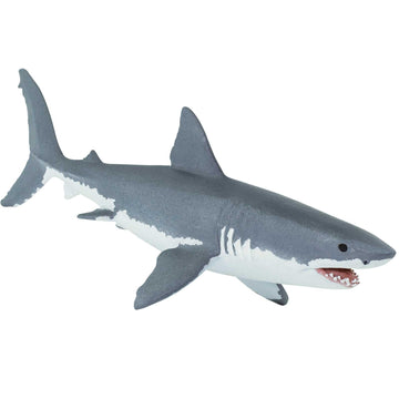 Safari Ltd. Great White Shark Figurine - Lifelike 6.25" Model Figure - Educational Toy for Boys, Girls, and Kids Ages 3+