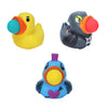 Hog Wild Duck Popper 3-Pack (Classic, Ninja, Punk) - Squeeze-to-Shoot Foam Ball Blasters, Launches up to 20 ft, Includes 12 Foam Balls - Fun Desk Toy