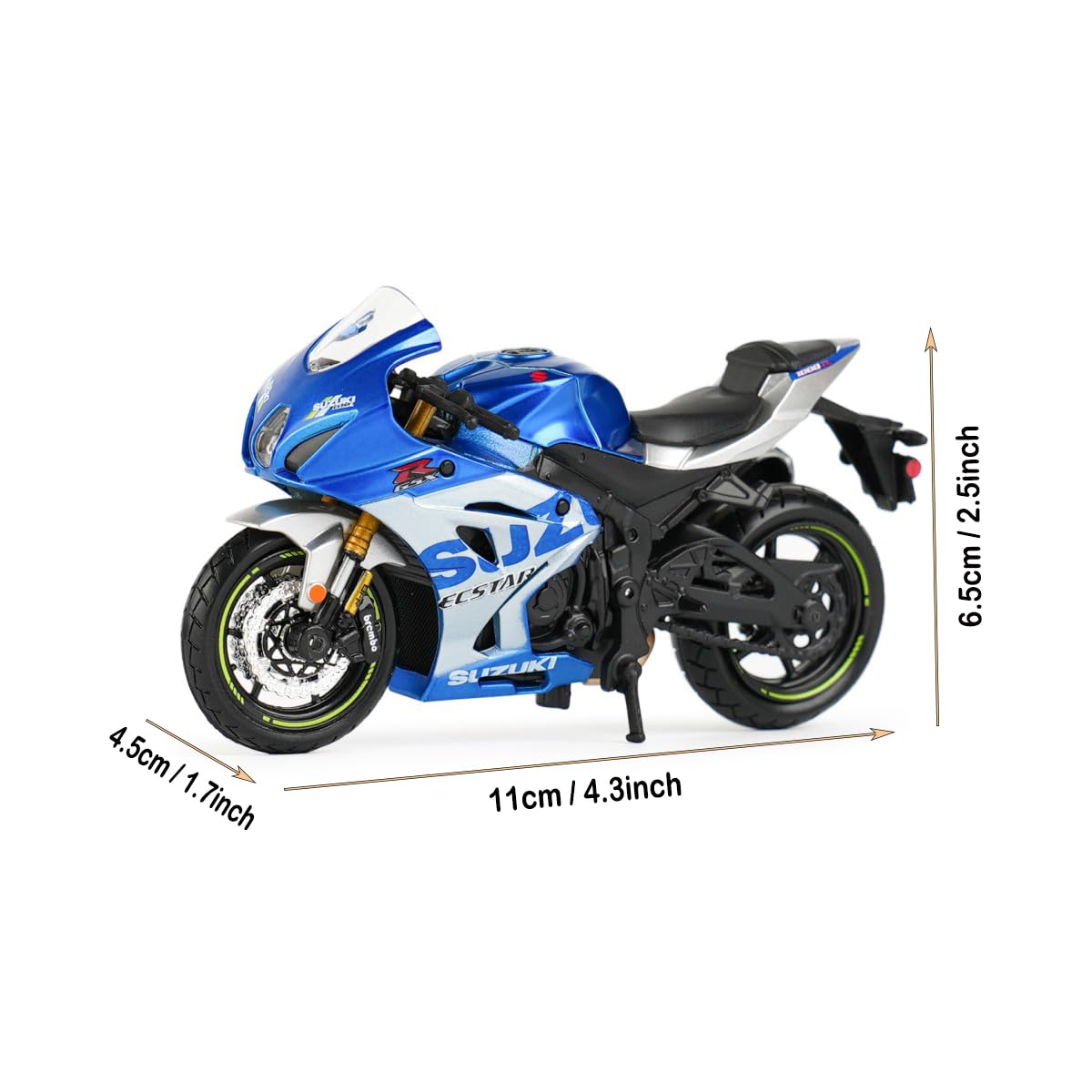 HTLNUZD 1/18 Racing Motorcycles Alloy Model for Suzuki GSX-R1000 R Static Die Cast Vehicles Collectible Display Gift
