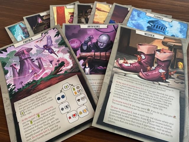 Stonemaier Games: Tapestry: Fantasies & Futures Expansion by Chris Scaffidi & Mike Young | Add to Tapestry | New Civilizations, Cards, & Cities |