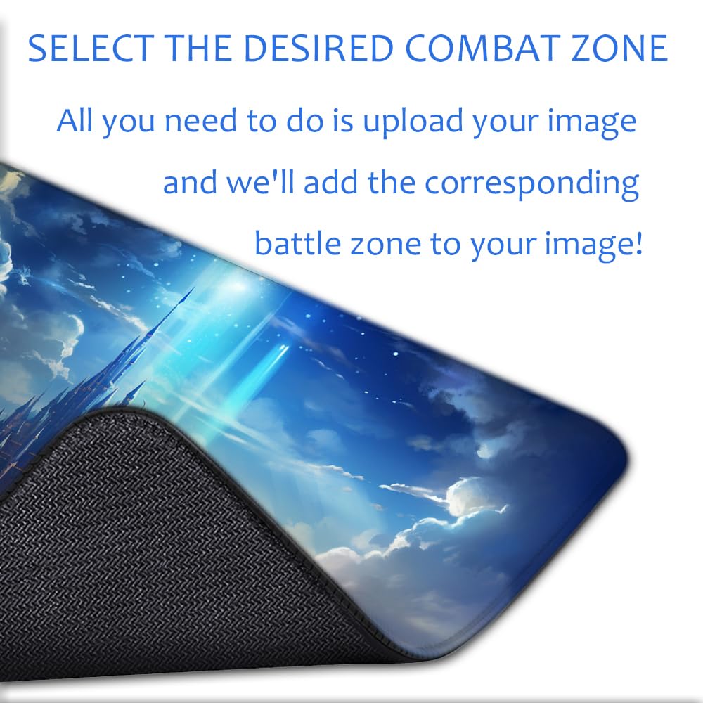 ZWHDSLC Custom Playmat 24" x 14" Non-Slip TCG Play Mats, Include Storage Bag - Printable Play Zone, Any Image Printed Your Design Tournament and Card