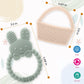 Easter Bunny Teether Set, Bunny, Carrot, Chicken, Rattle Egg & Easter Basket Baby Teething Toys Easter Teethers Toys for Babies - Green