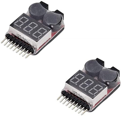 YUNIQUE Germany 2-Piece Buzzer 1S - 8S Lipo Alarm Warner Protection Checker Voltage Buzzer Beeper 1S 2S 3S