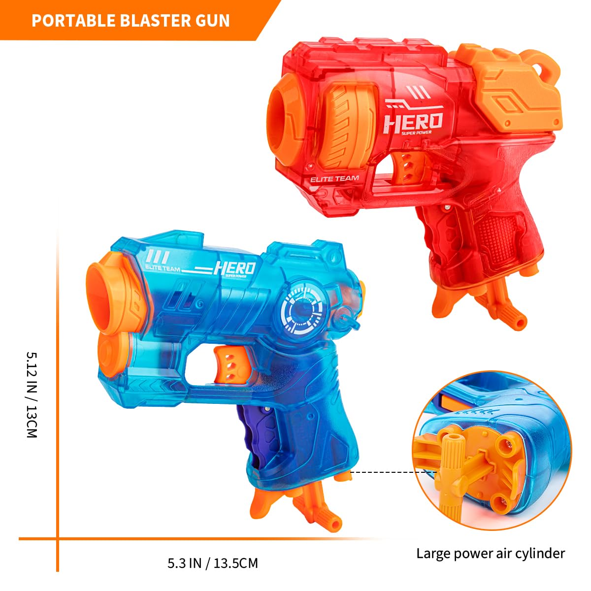 Banvih 2-Pack Small Blaster Set for Nerf - Birthday Gifts for Kids