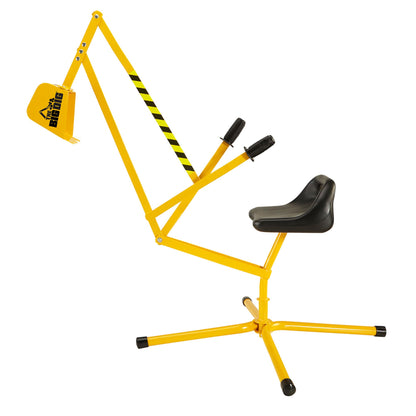 Big Dig Excavator Ride-On Sandbox Digger with 360 Rotation Base, Yellow