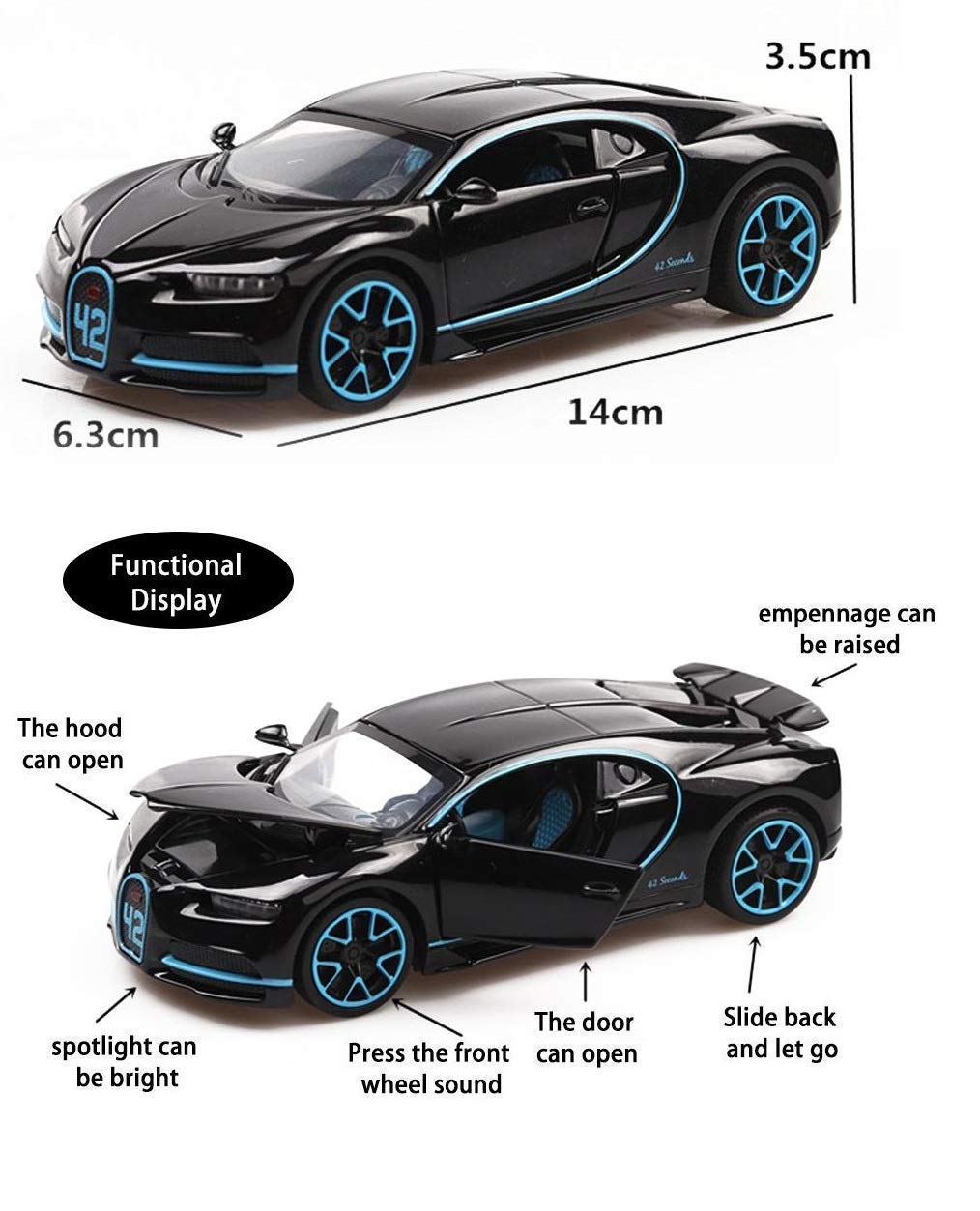 Maisto 1:24 W/B Special Edition Bugatti Chiron Die Cast Vehicle
