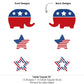 Big Dot of Happiness Republican Election - Political Party Centerpiece Sticks - Table Toppers - Set of 15