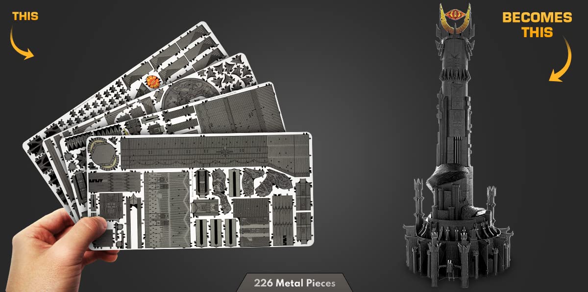 Metal Earth Fascinations Premium Series Lord of the Rings Barad Dur 3D Metal Model Kit