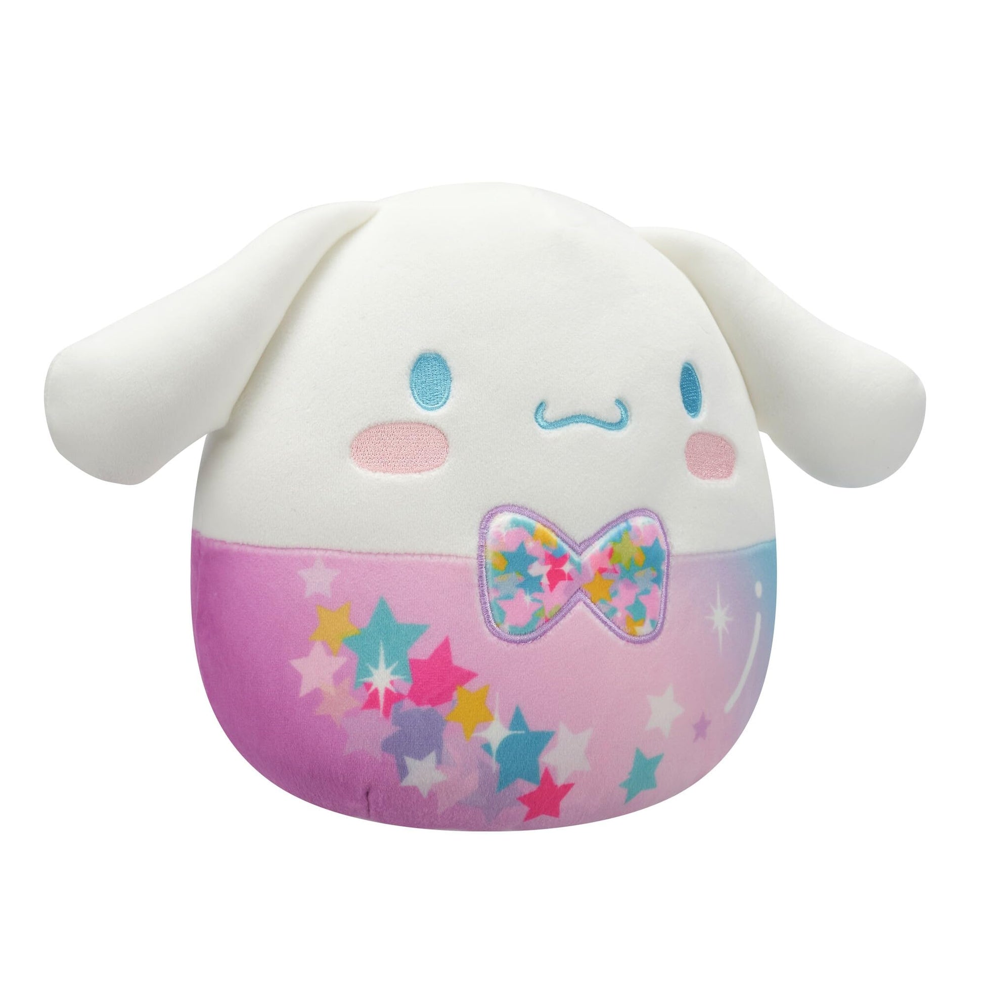Squishmallows Hello Kitty and Friends Cinnamoroll Plush, 8 Inch, Stars and Bowtie Design