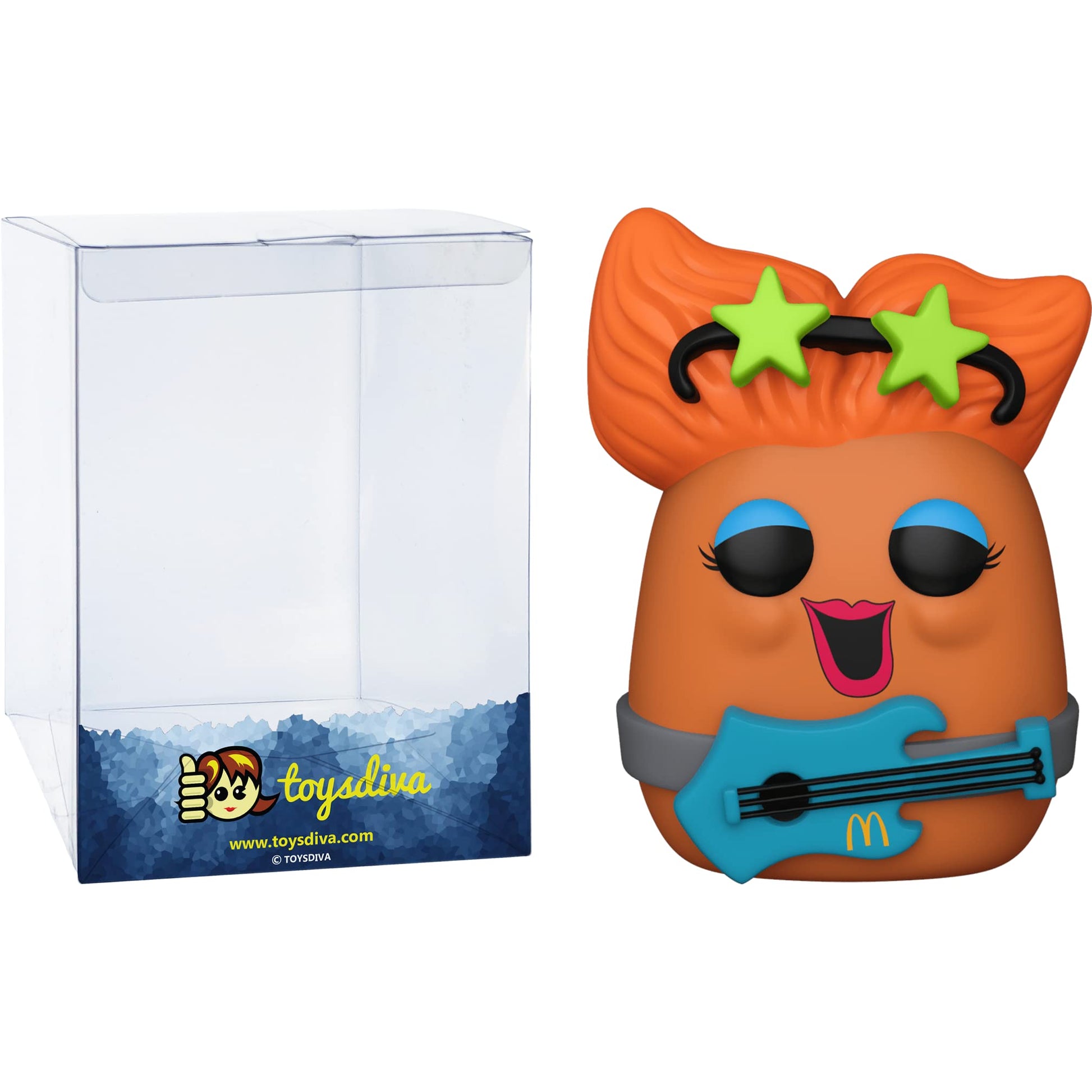 Funko Rockstar M c Nugget: P o p ! Ad Icons Vinyl Figurine Bundle with 1 Compatible 'ToysDiva' Graphic Protector (113-52988 - B)